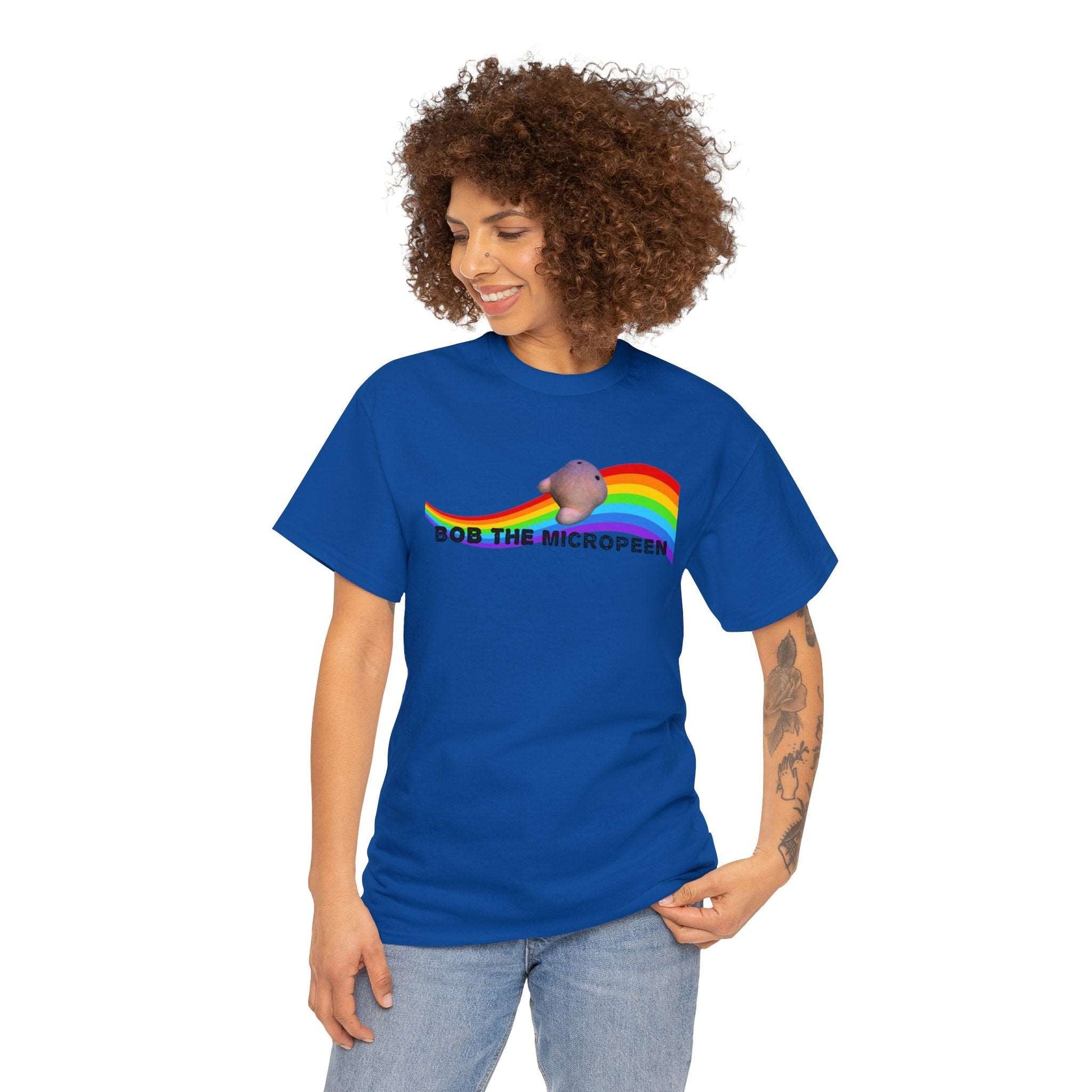 Bob the Micropeen - Rainbow Little Guy Plus Size Unisex T-Shirt