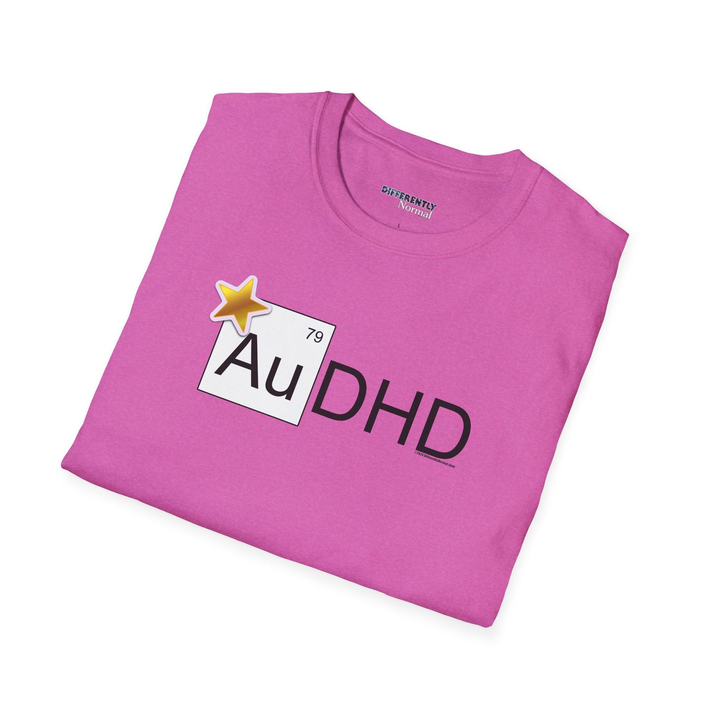 AuDHD Gold Star Unisex T-Shirt - Differently Normal