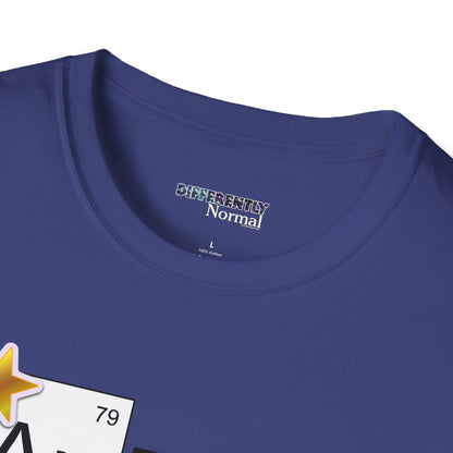 AuDHD Gold Star Unisex T-Shirt - Differently Normal