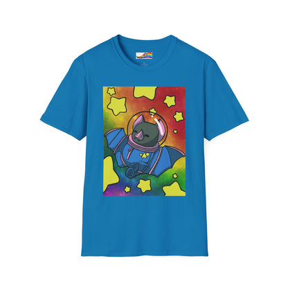 Captain AFAB - Astronaut Bat Rainbow Space Unisex T-Shirt - Wallace Print Solutions