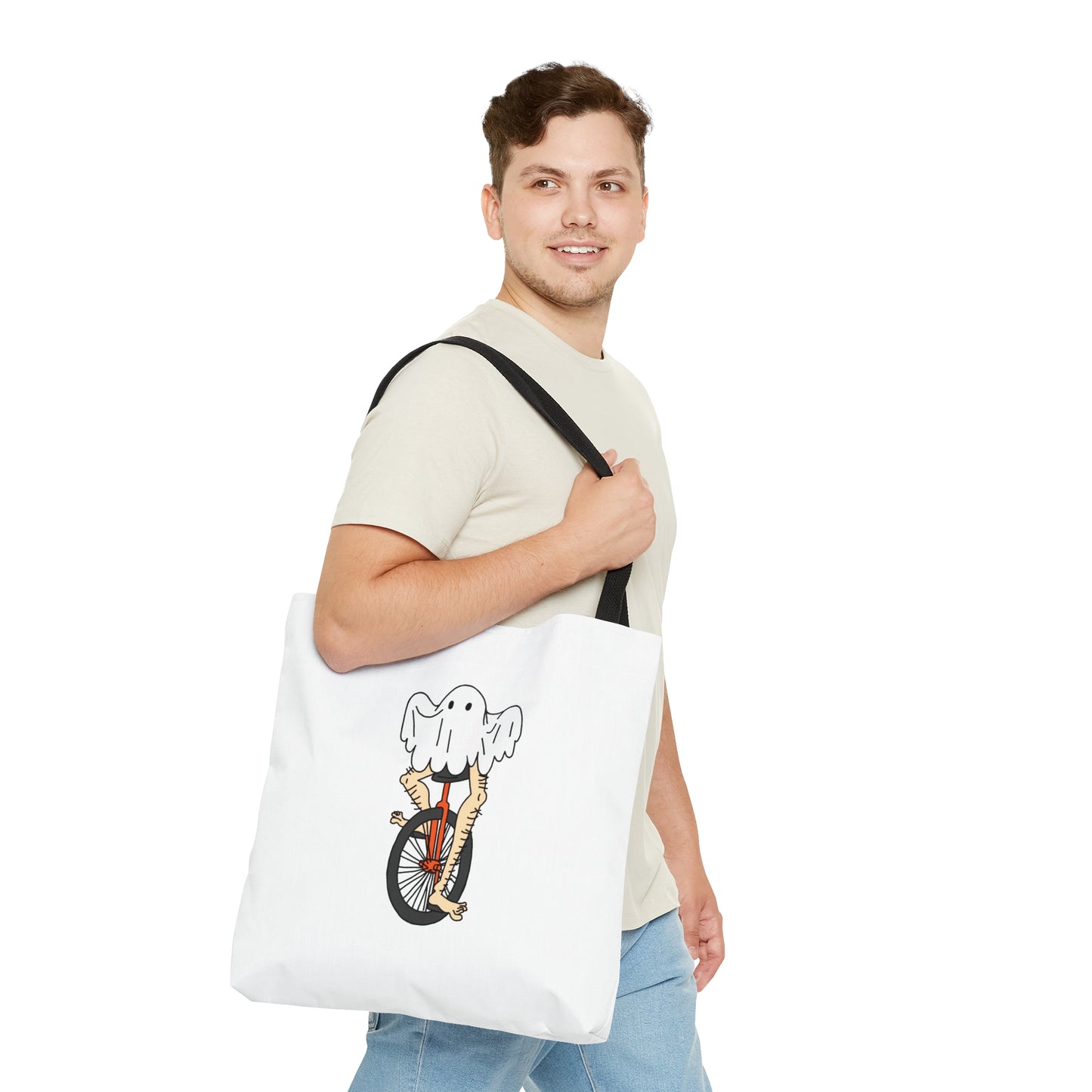 Captain AFAB - Leggy Ghost Unicycle Tote Bag