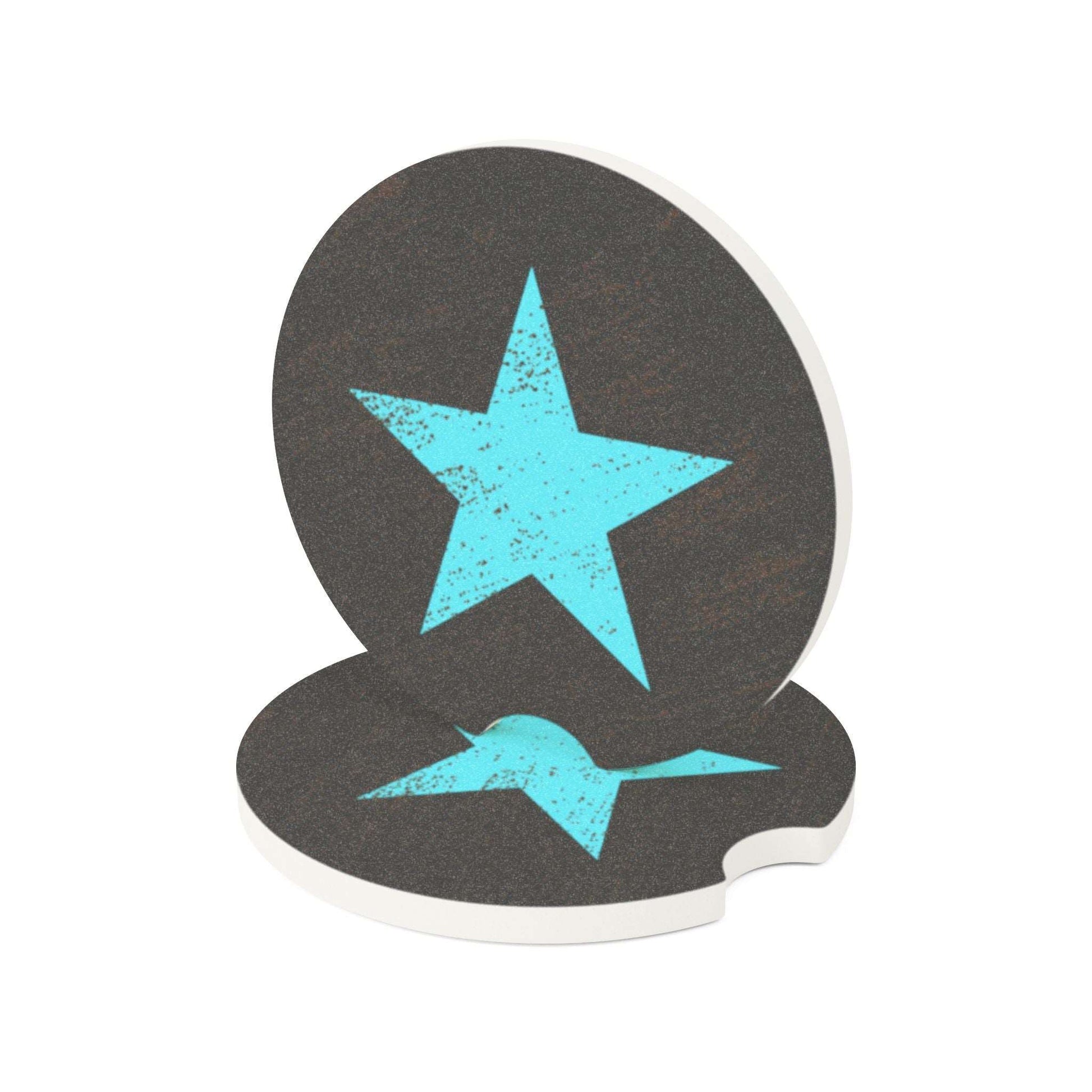 Blue Star Style Soapstone Car Coaster - Differently Normal