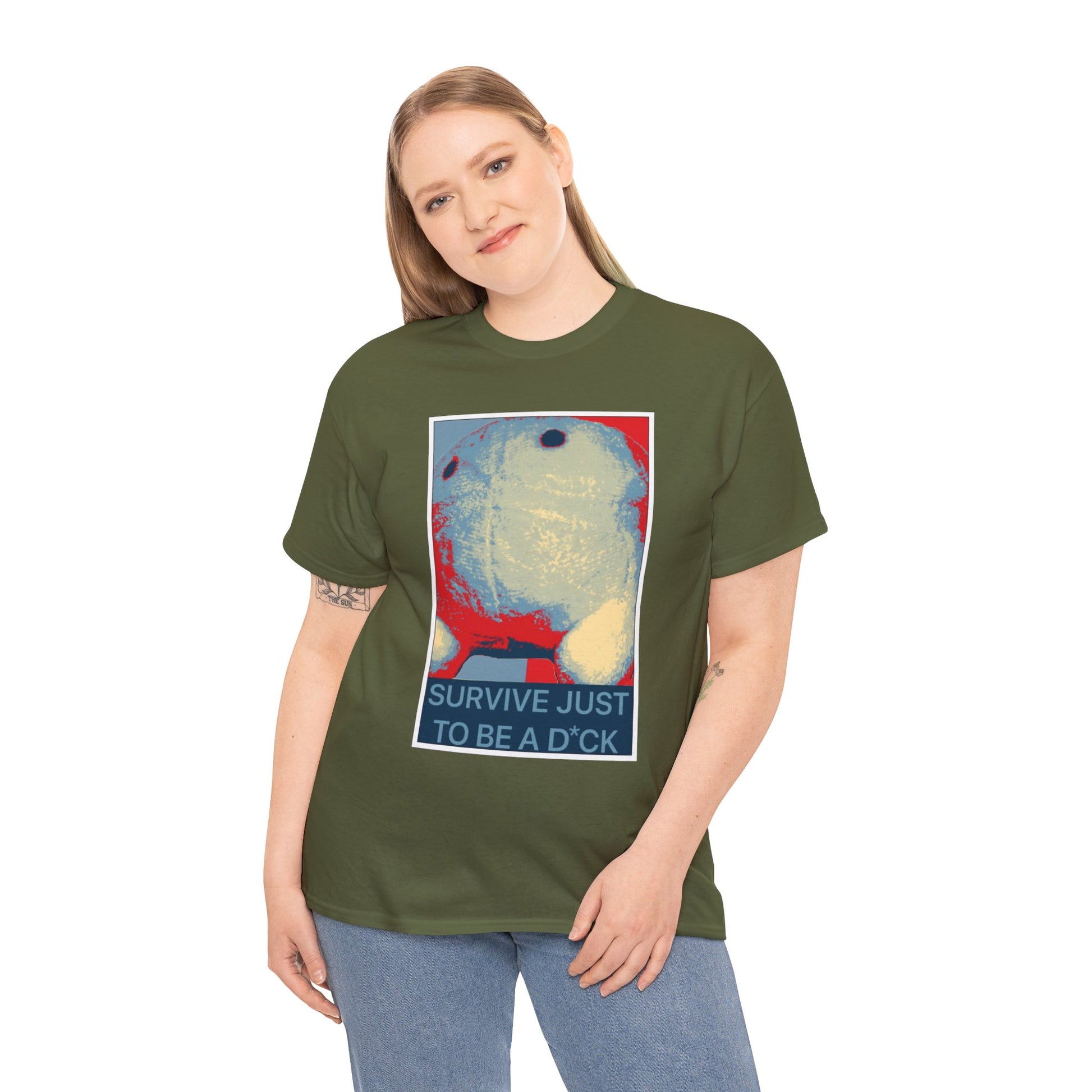 Bob the Micropeen - Survive Just to be a Dick Plus Size Unisex T-Shirt - Wallace Print Solutions