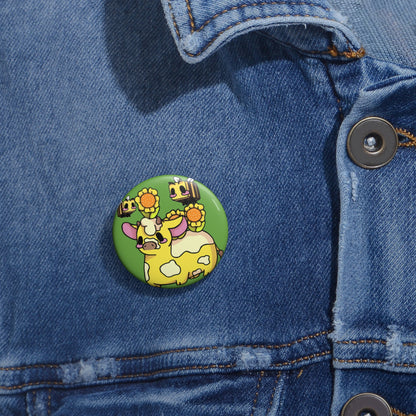 Captain AFAB - Moo Bloom Pin Button