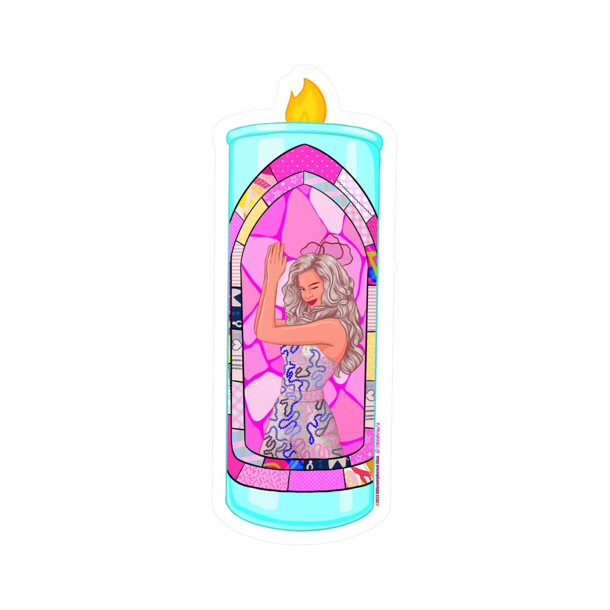 Barbie Inspirational Candle Style Kiss - Cut Vinyl Decal - Differently Normal - Powered by Wallace Print Solutions