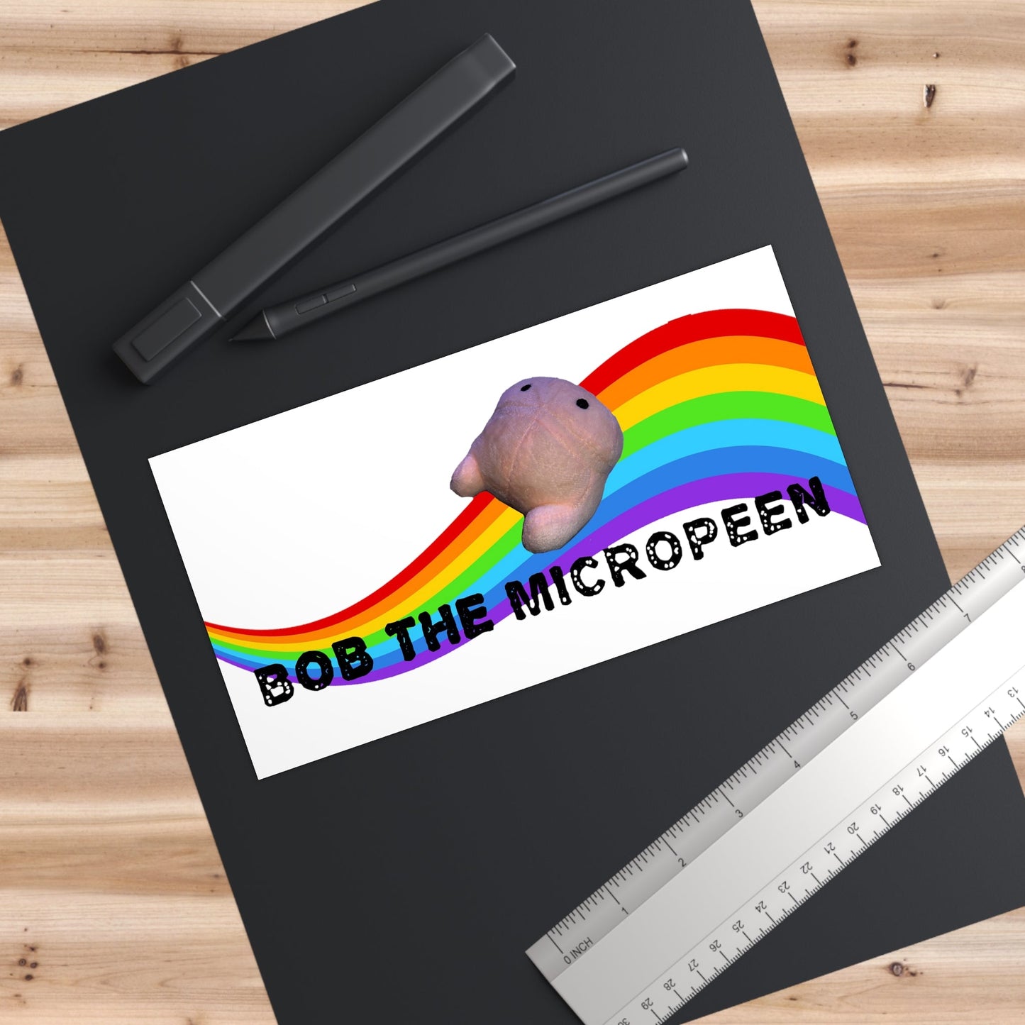 Bob the Micropeen Bumper Sticker - Powered by Wallace Print Solutions