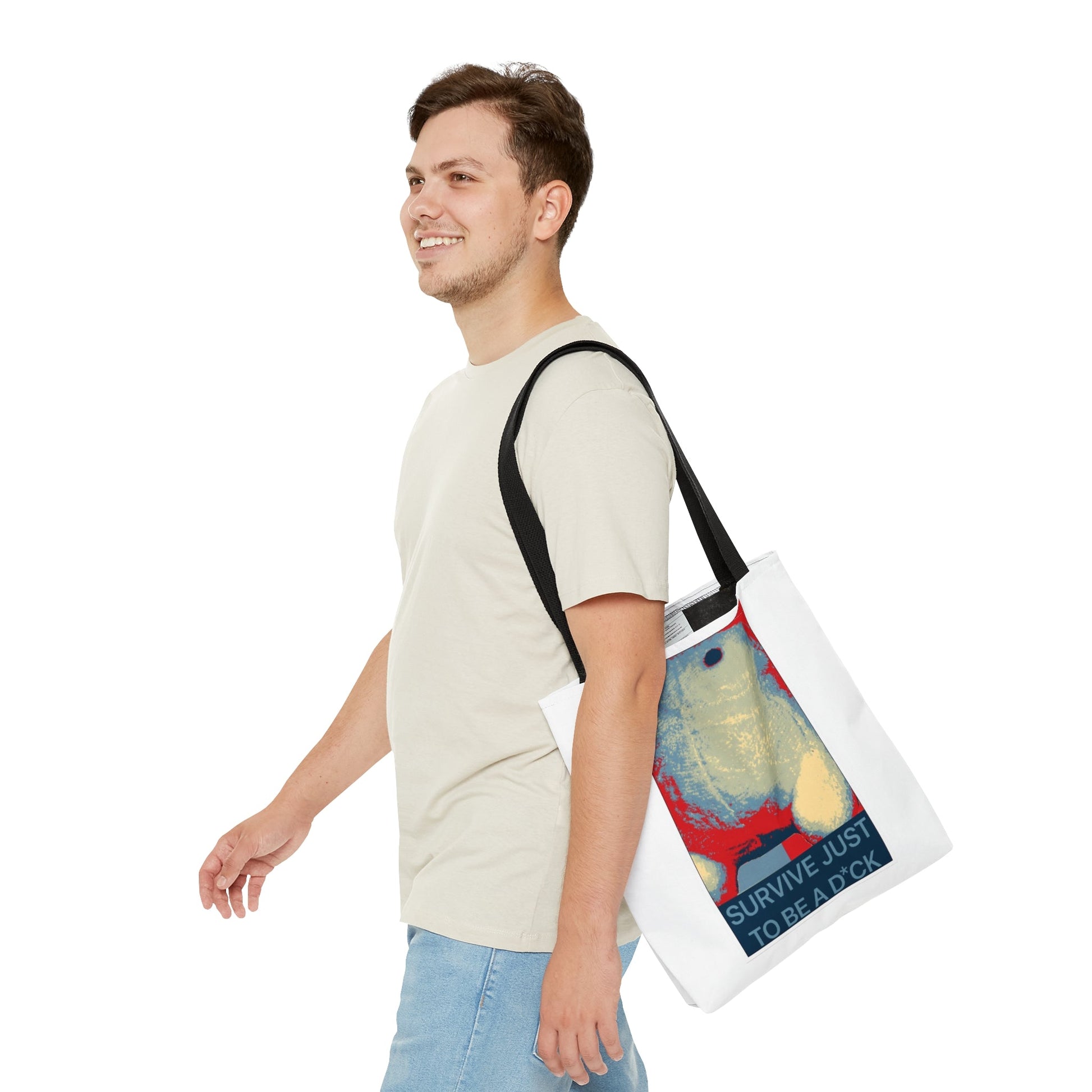 Bob the Micropeen - Survive Just to be a Dick Tote Bag - Powered by Wallace Print Solutions