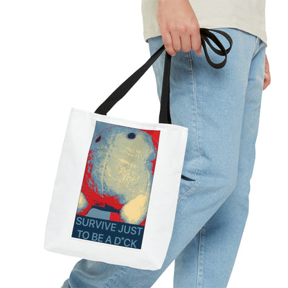 Bob the Micropeen - Survive Just to be a Dick Tote Bag - Powered by Wallace Print Solutions