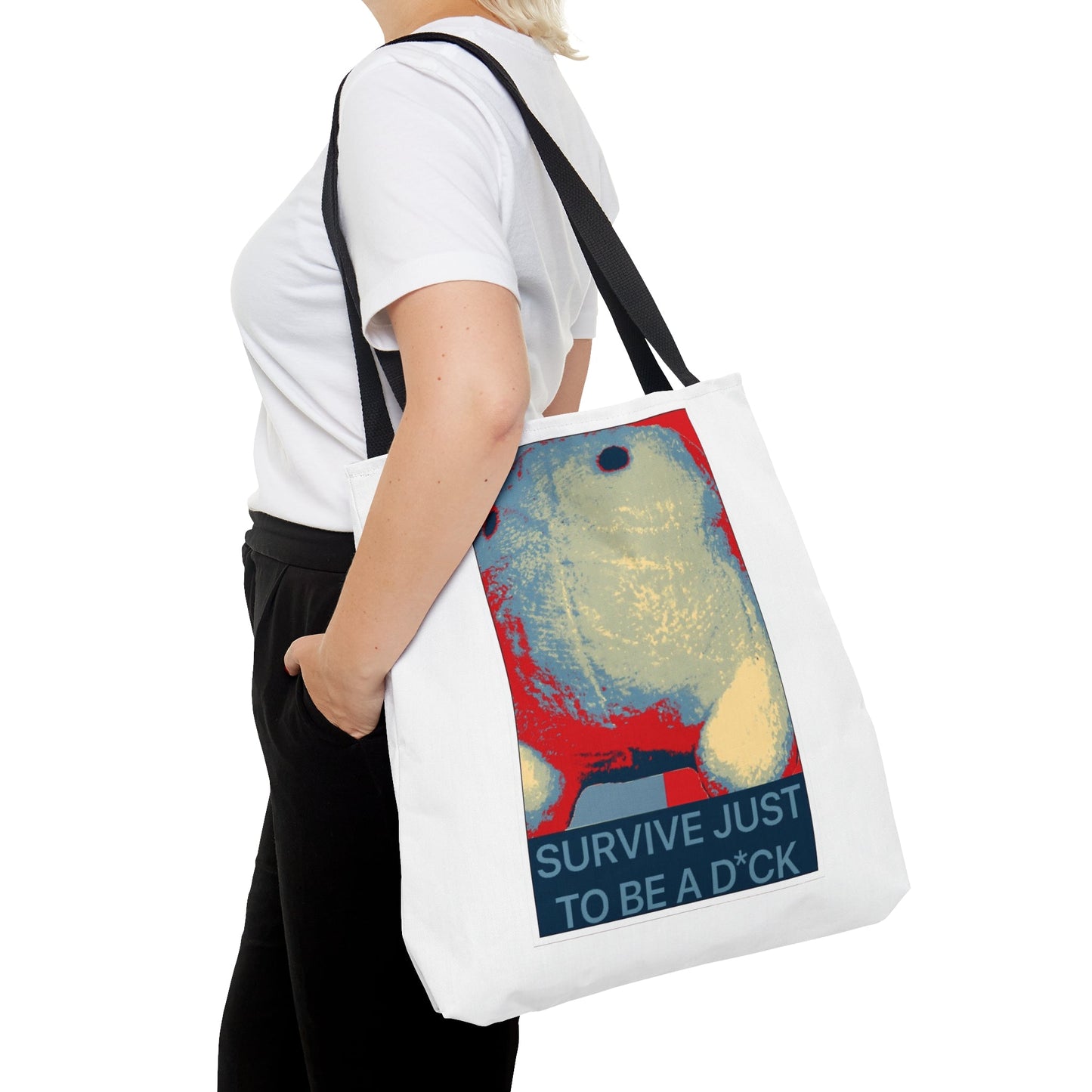 Bob the Micropeen - Survive Just to be a Dick Tote Bag - Powered by Wallace Print Solutions