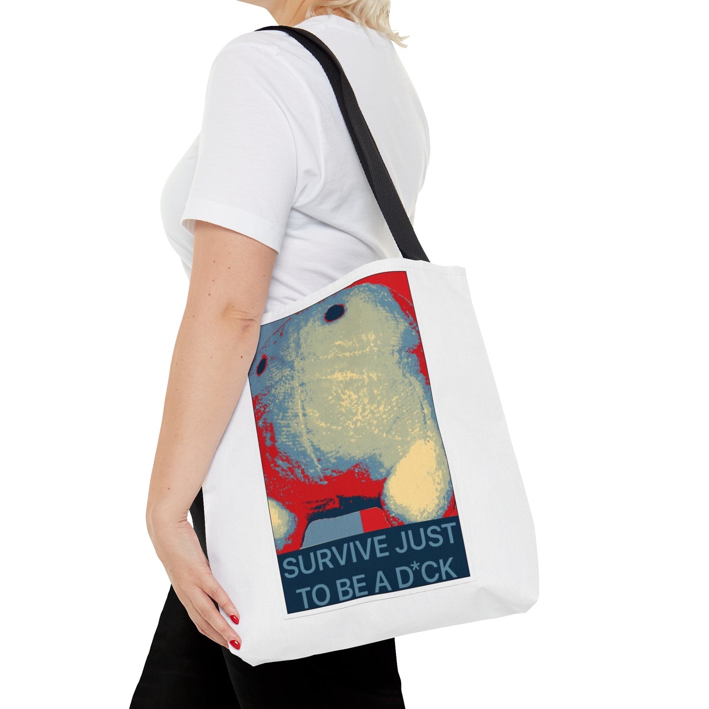 Bob the Micropeen - Survive Just to be a Dick Tote Bag - Powered by Wallace Print Solutions