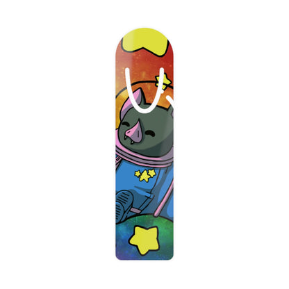 Captain AFAB - Astronaut Bat Rainbow Space Aluminum Bookmark - Powered by Wallace Print Solutions