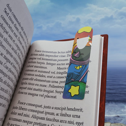 Captain AFAB - Astronaut Bat Rainbow Space Aluminum Bookmark - Powered by Wallace Print Solutions