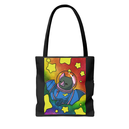 Captain AFAB - Astronaut Bat Rainbow Space - Tote Bag - Powered by Wallace Print Solutions