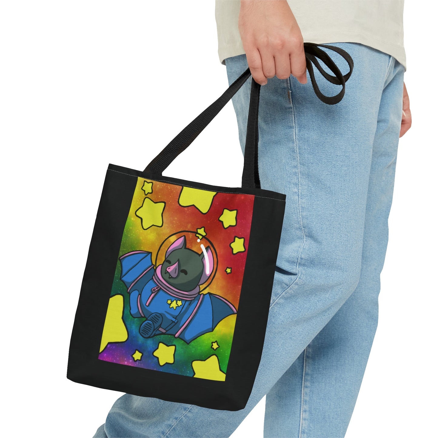 Captain AFAB - Astronaut Bat Rainbow Space - Tote Bag - Powered by Wallace Print Solutions