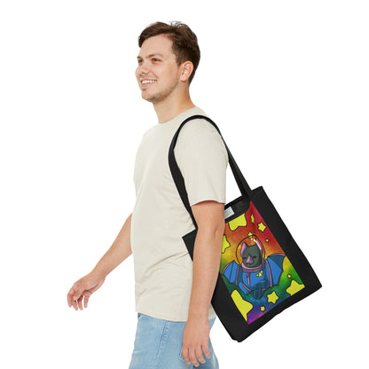 Captain AFAB - Astronaut Bat Rainbow Space - Tote Bag - Powered by Wallace Print Solutions