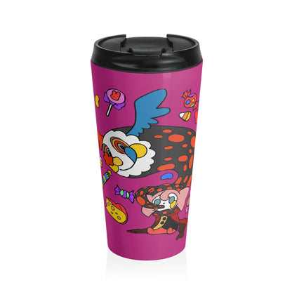 Captain AFAB - Charlotte Candy Stainless Steel Travel Mug - Powered by Wallace Print Solutions