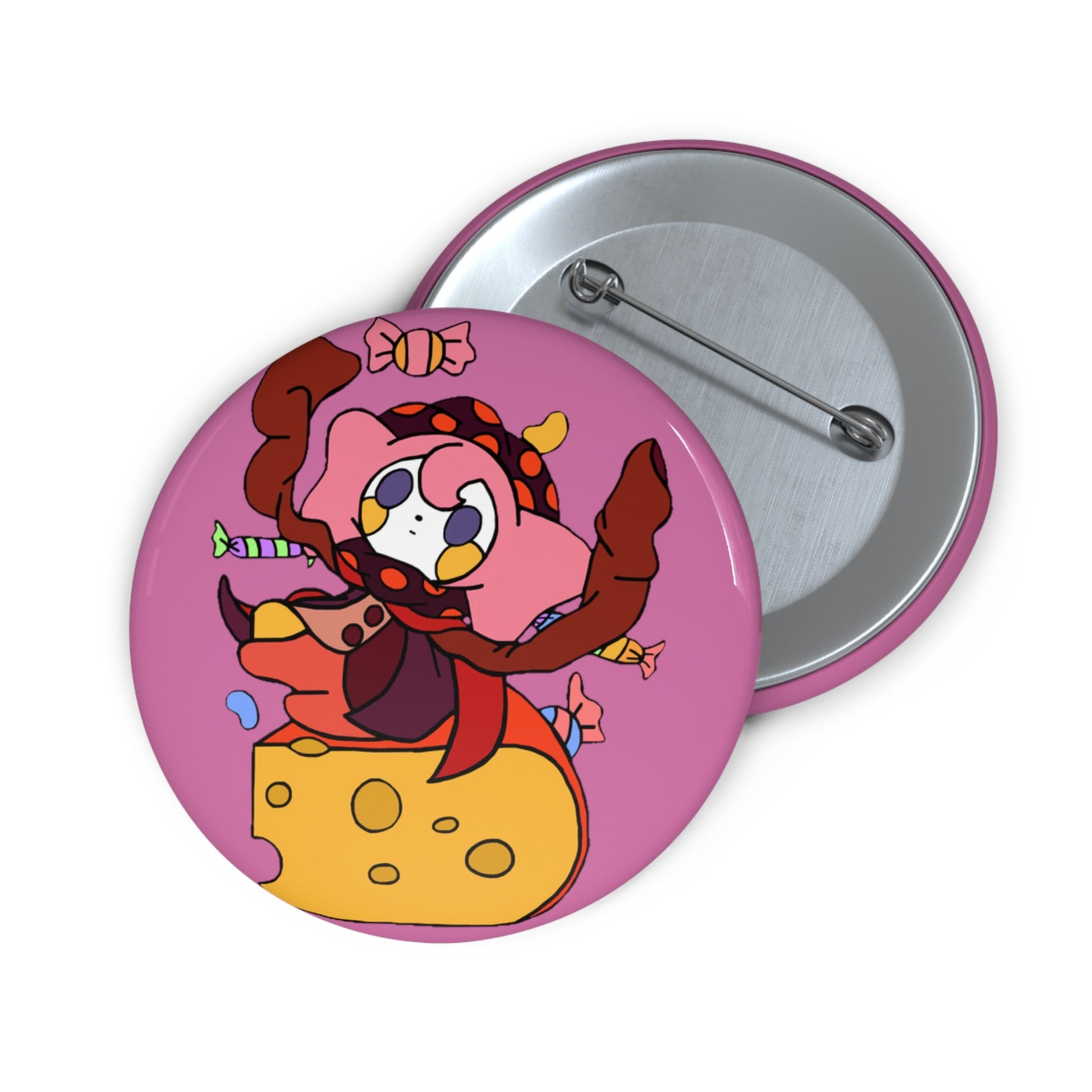 Captain AFAB - Charlotte Cheese Pin Button - Powered by Wallace Print Solutions