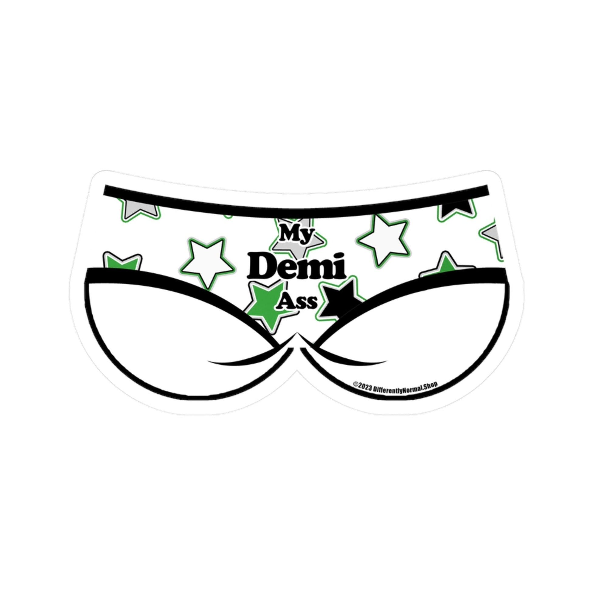 My Demi (romantic) Ass Bikini Brief Style Kiss - Cut Vinyl Decal - By Differently Normal - Powered by Wallace Print Solutions