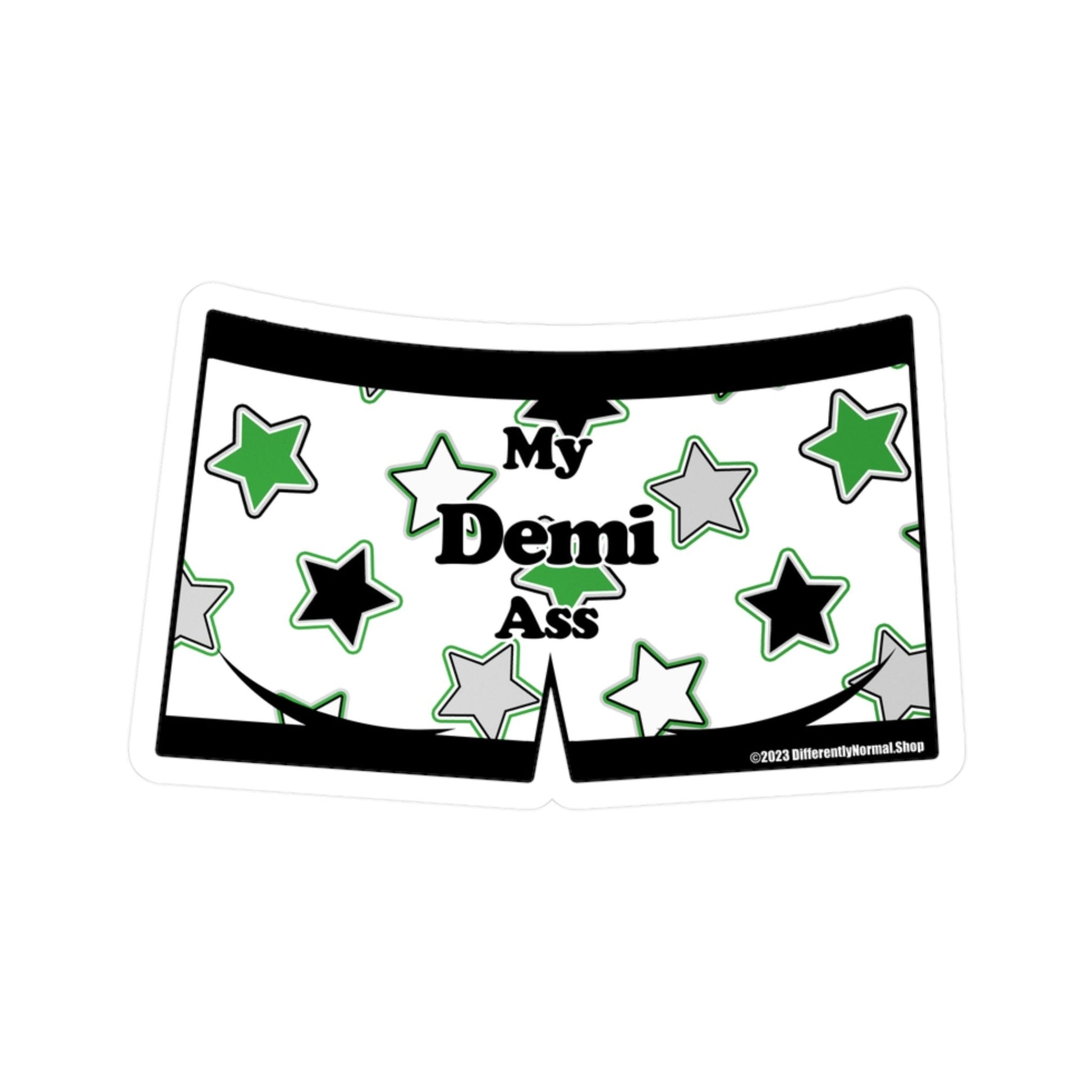 My Demi (romantic) Ass Boxer Brief Style Kiss - Cut Vinyl Decal - By Differently Normal - Powered by Wallace Print Solutions