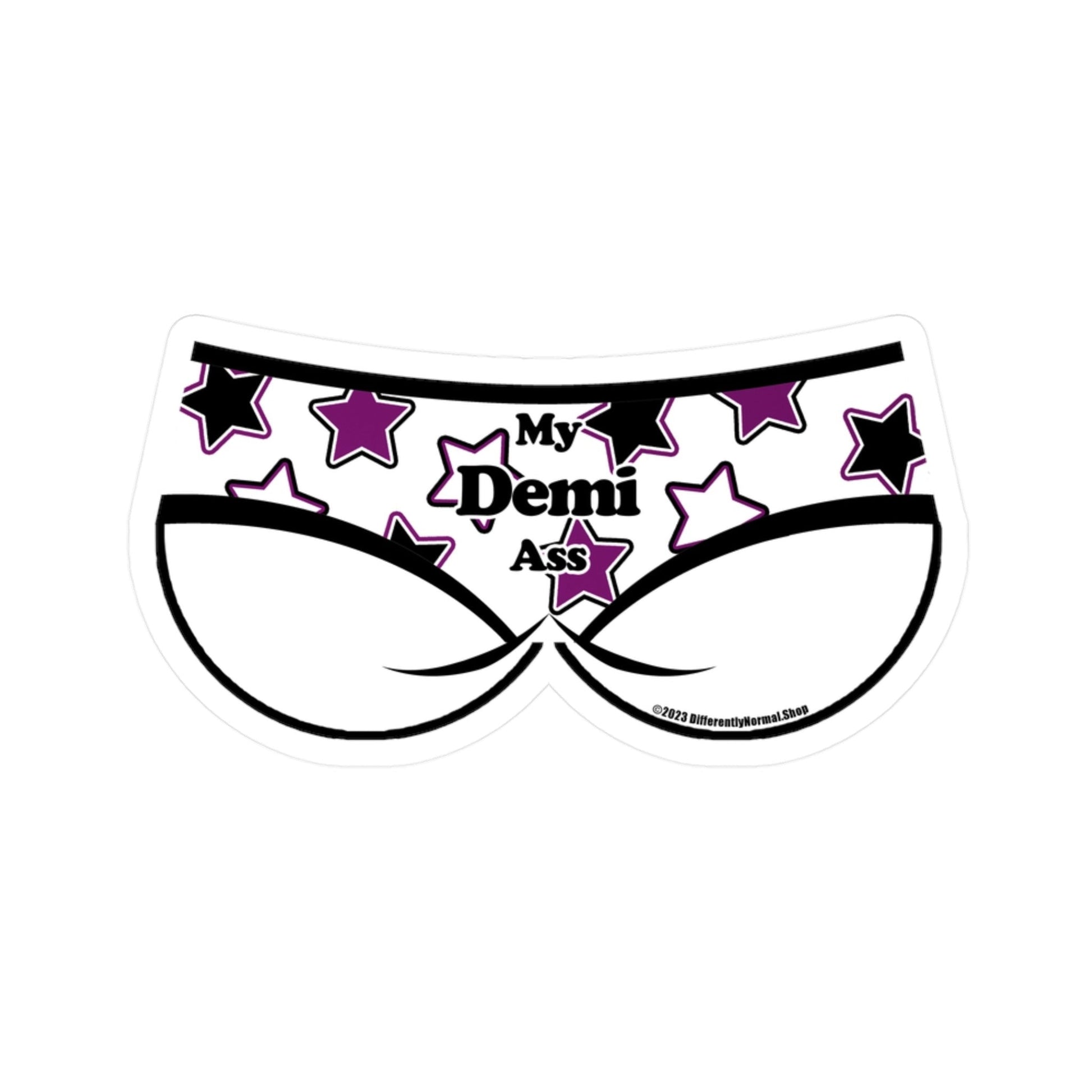 My Demi (sexual) Ass Bikini Brief Style Kiss - Cut Vinyl Decal - By Differently Normal - Powered by Wallace Print Solutions