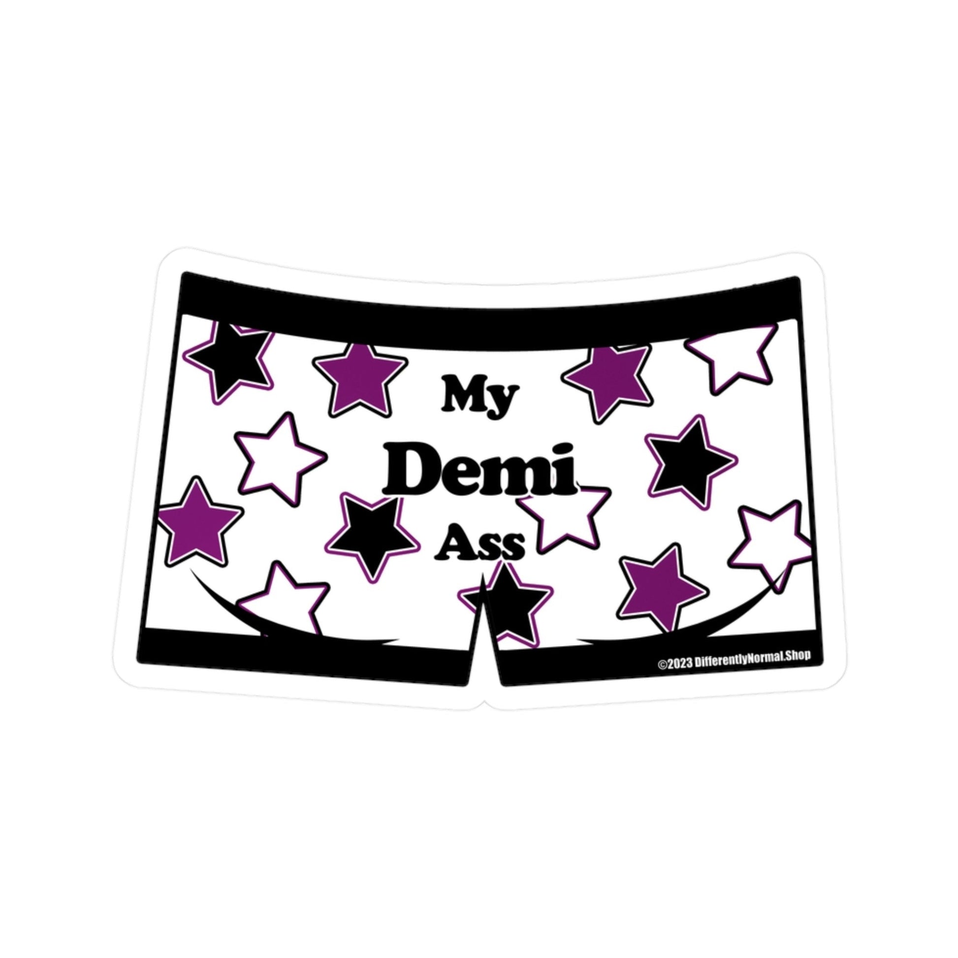 My Demi (sexual) Ass Boxer Brief Style Kiss - Cut Vinyl Decal - By Differently Normal - Powered by Wallace Print Solutions