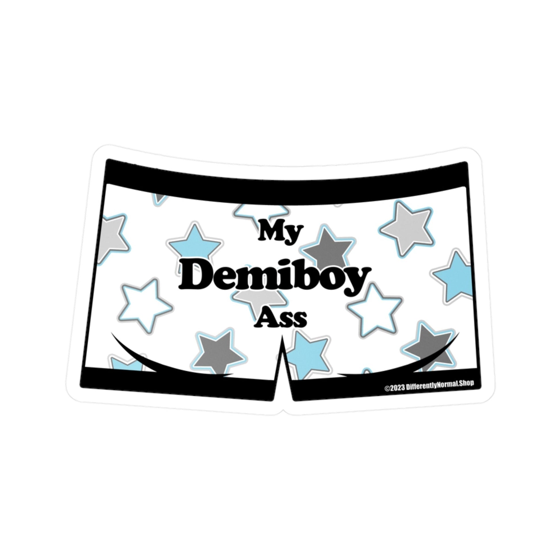 My Demiboy Ass Boxer Brief Style Kiss - Cut Vinyl Decal - By Differently Normal - Powered by Wallace Print Solutions