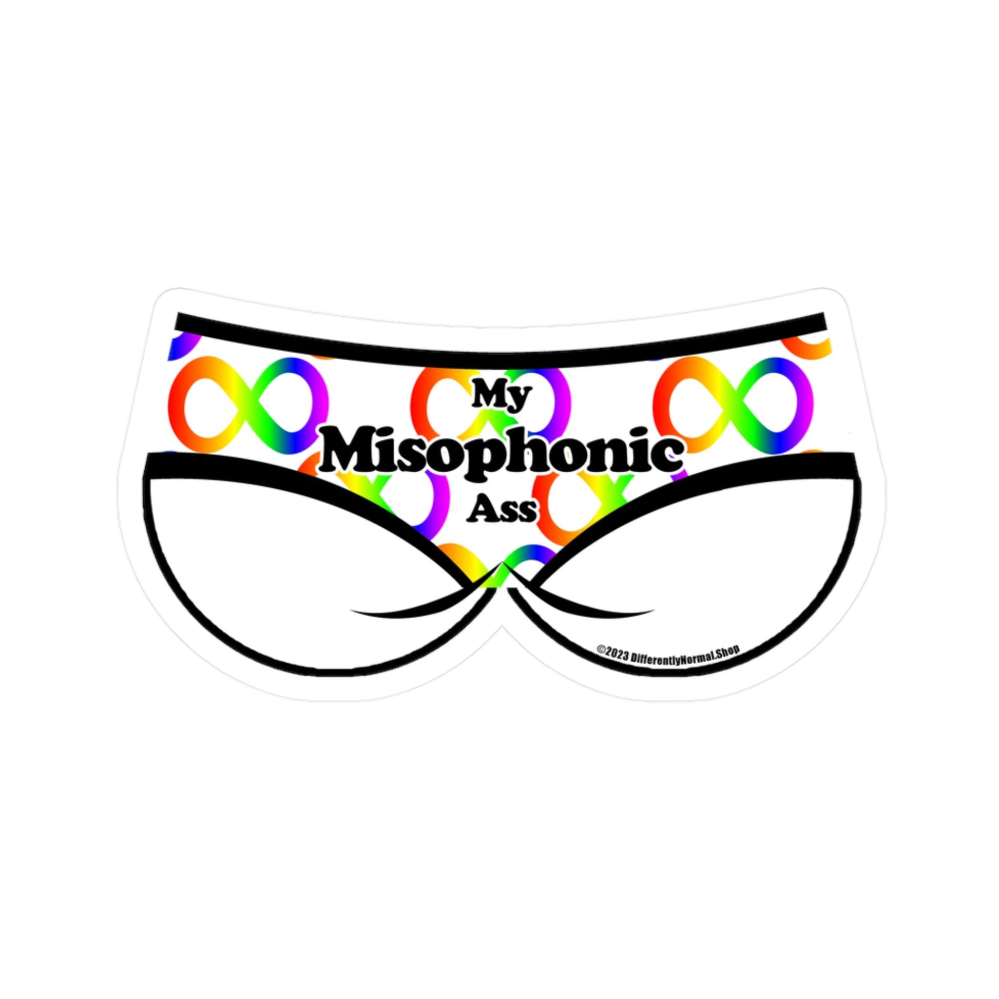 My Misophonic Ass Bikini Brief Style Kiss - Cut Vinyl Decal - By Differently Normal - Powered by Wallace Print Solutions