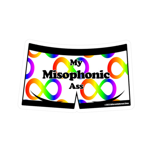 My Misophonic Ass Boxer Brief Style Kiss - Cut Vinyl Decal - By Differently Normal - Powered by Wallace Print Solutions