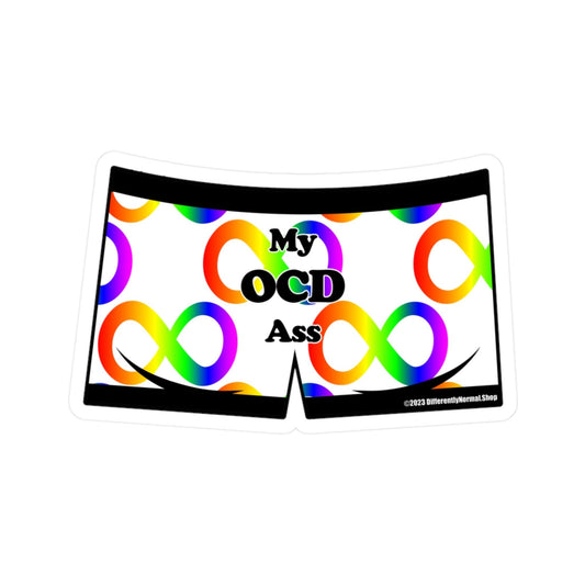 My OCD Ass Boxer Brief Style Kiss - Cut Vinyl Decal - By Differently Normal - Powered by Wallace Print Solutions