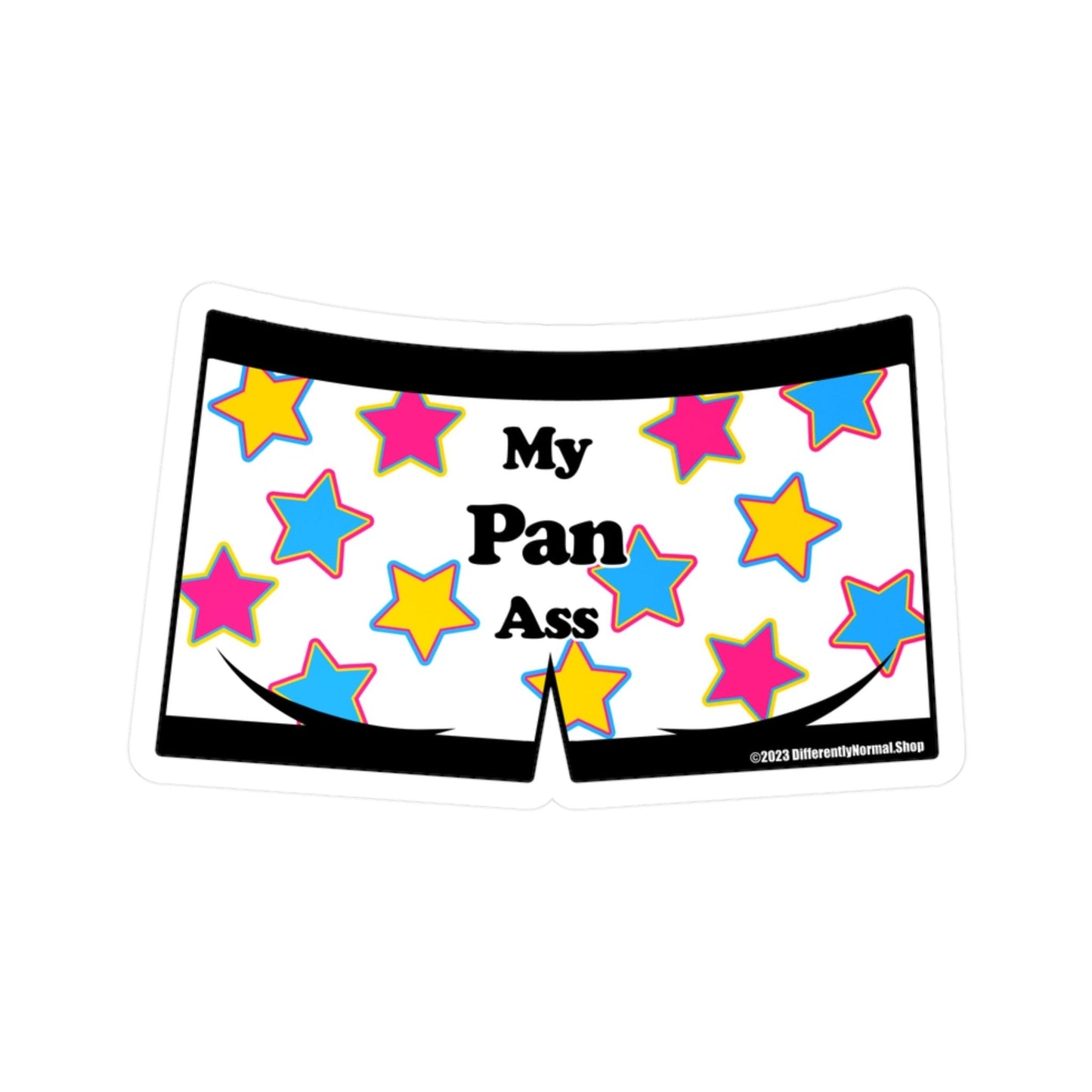 My Pan Ass Boxer Brief Style Kiss - Cut Vinyl Decal - By Differently Normal - Powered by Wallace Print Solutions